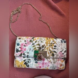 Floral Chain Crossbody Bag Ted Baker detachable chain clutch wristlet